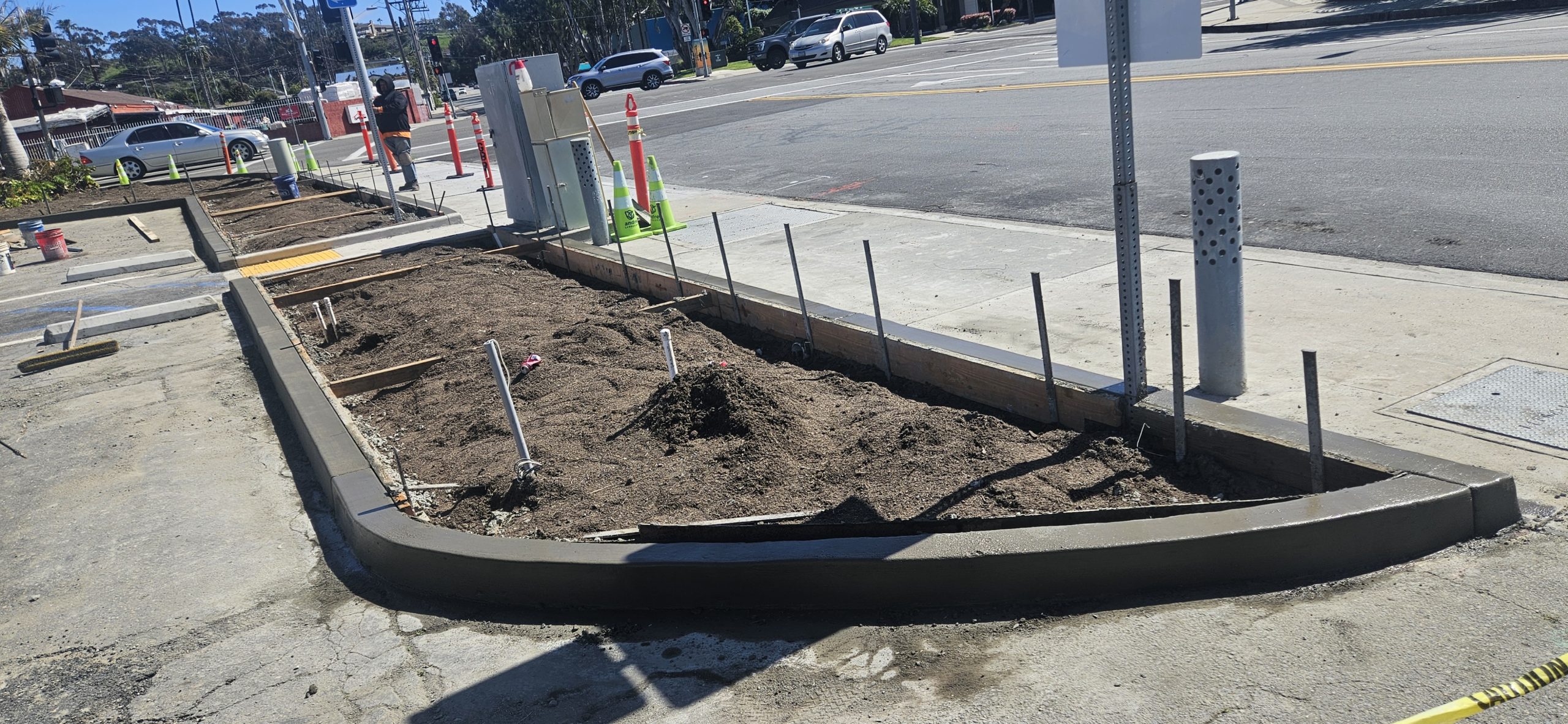 Conc Curb Planter Installation — GBR Paving project