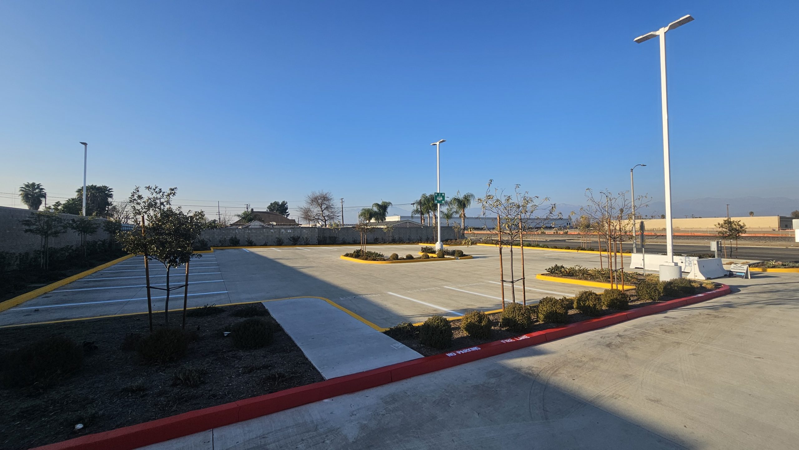 Parking Lot Curb Painting — GBR Paving project